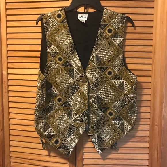 80’s vintage beaded brown funky vest - Picture 1 of 5